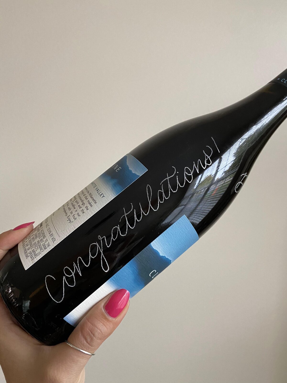 engraved wine bottle custom gift