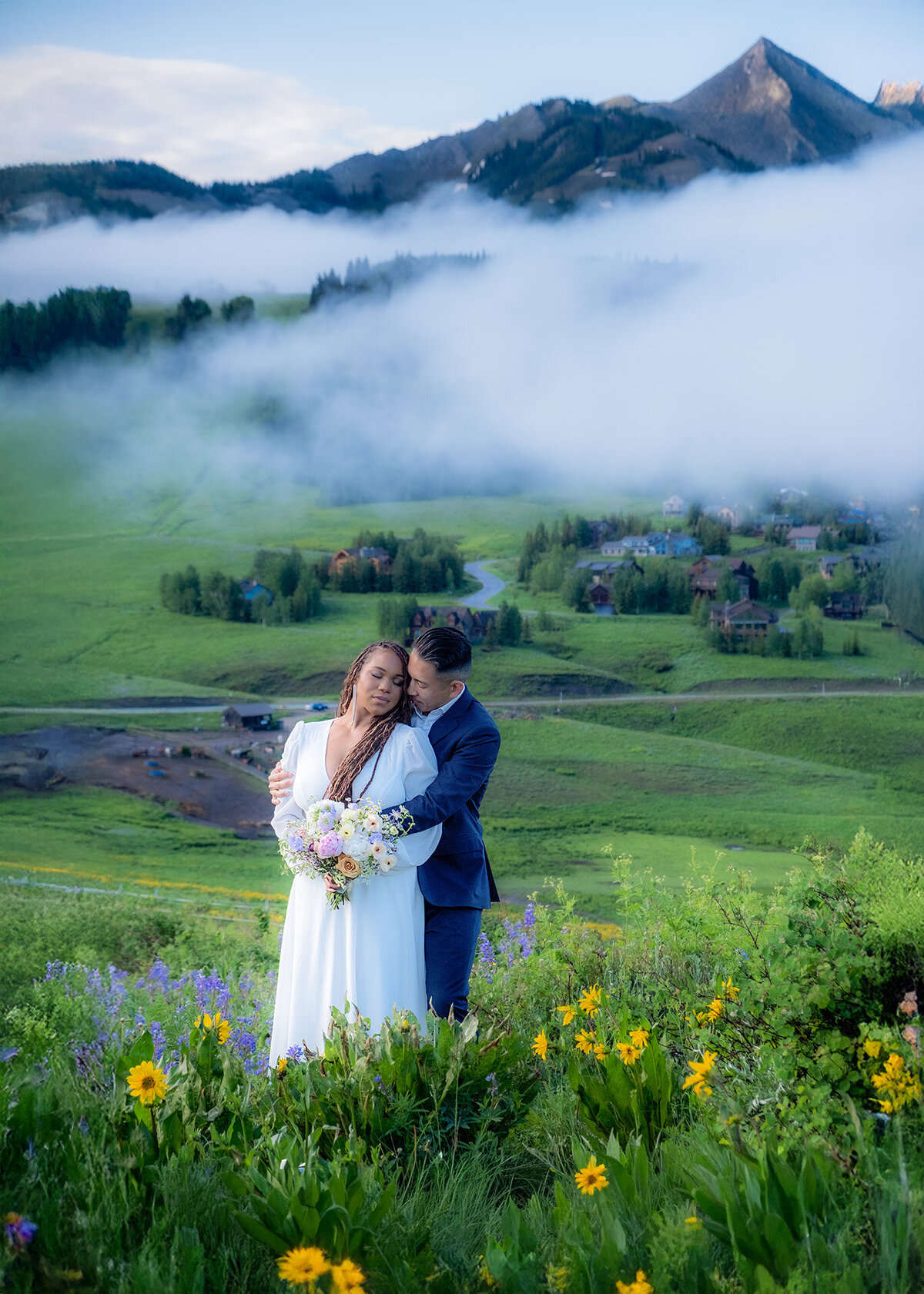 Summer elopement in Crested Butte, CO.