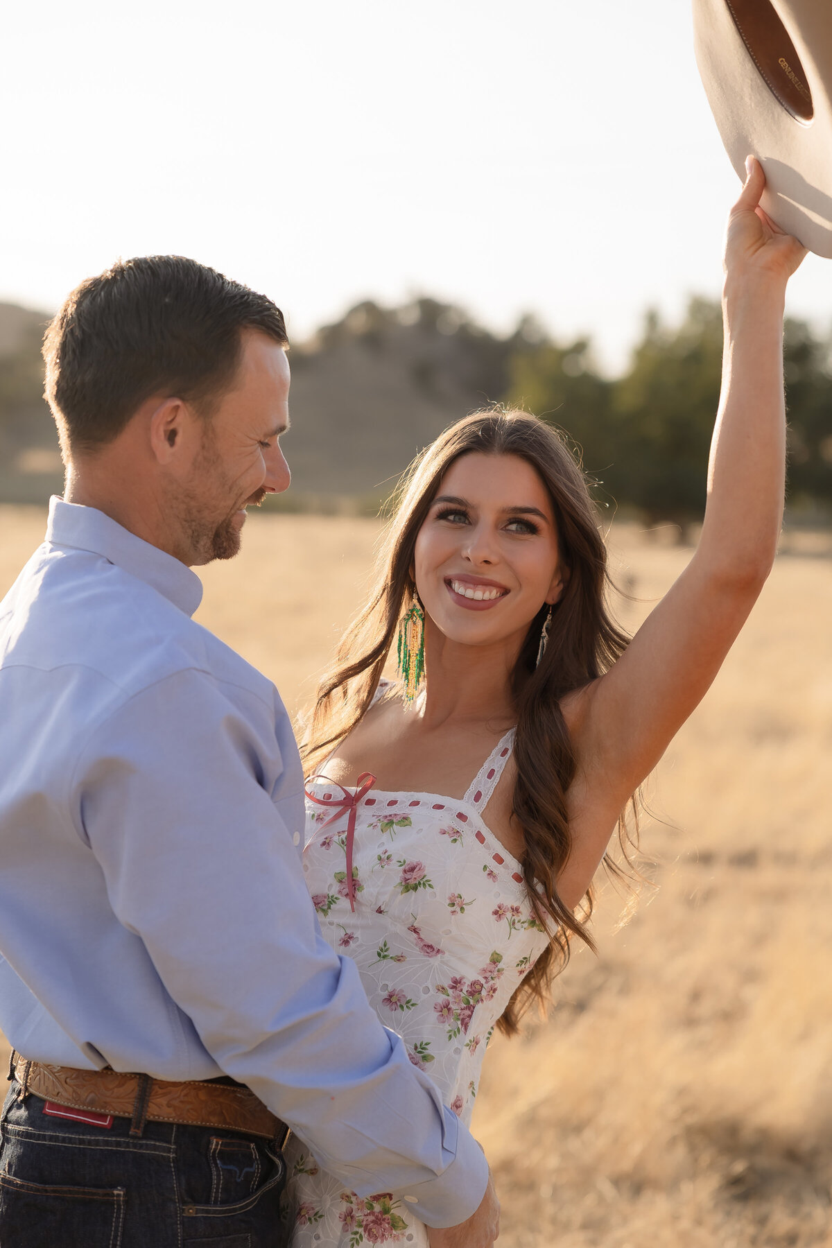 candid golden hour couples engagement photos in San Luis Obispo on the Central Coast
