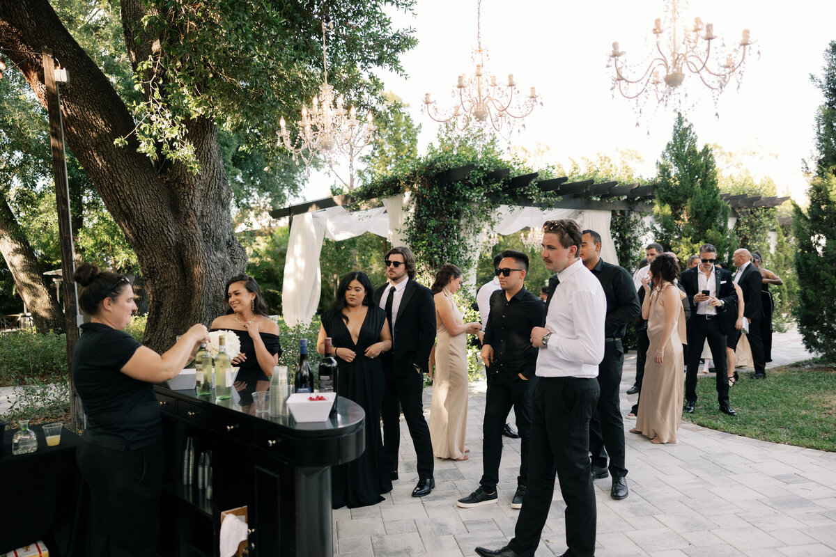 Reception Bar at La Casa Toscana Wedding Venue Fort Myers Florida