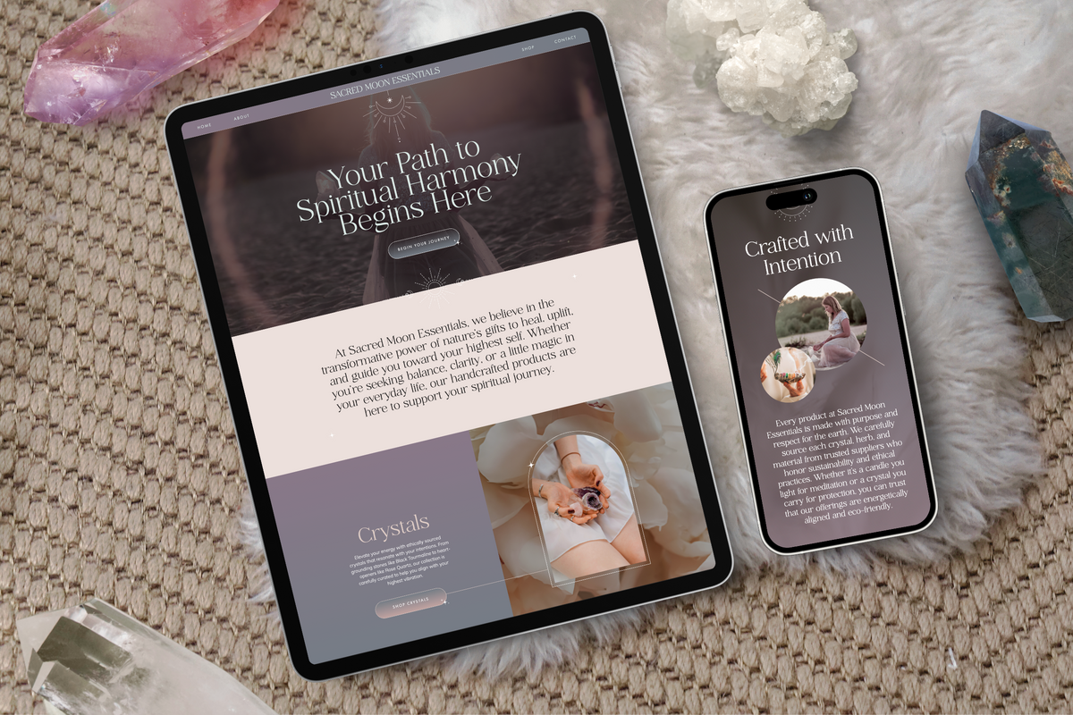 tablet showing a website portfolio piece designed by WebMaven