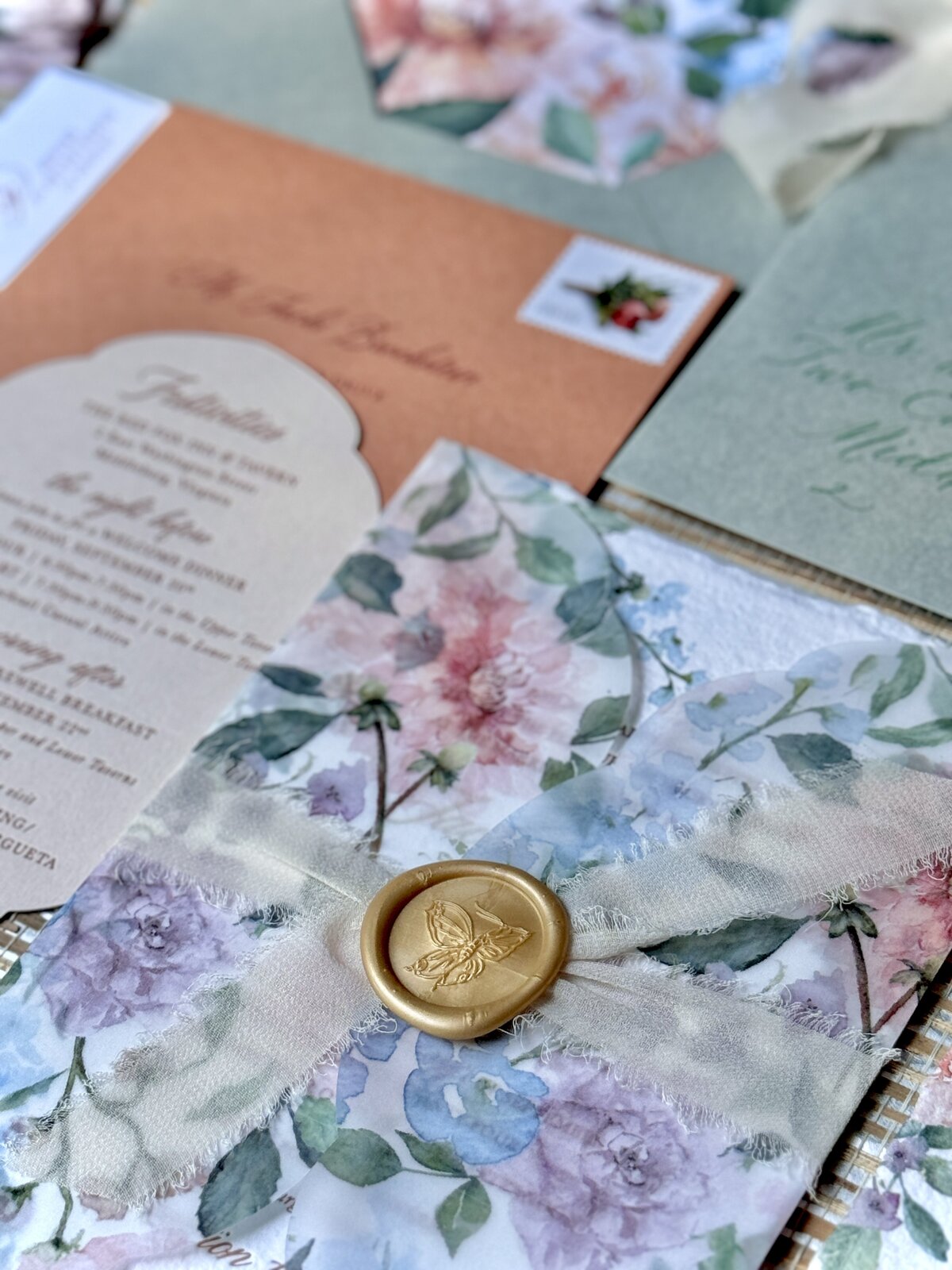 calligraphy custom invitaiton suite