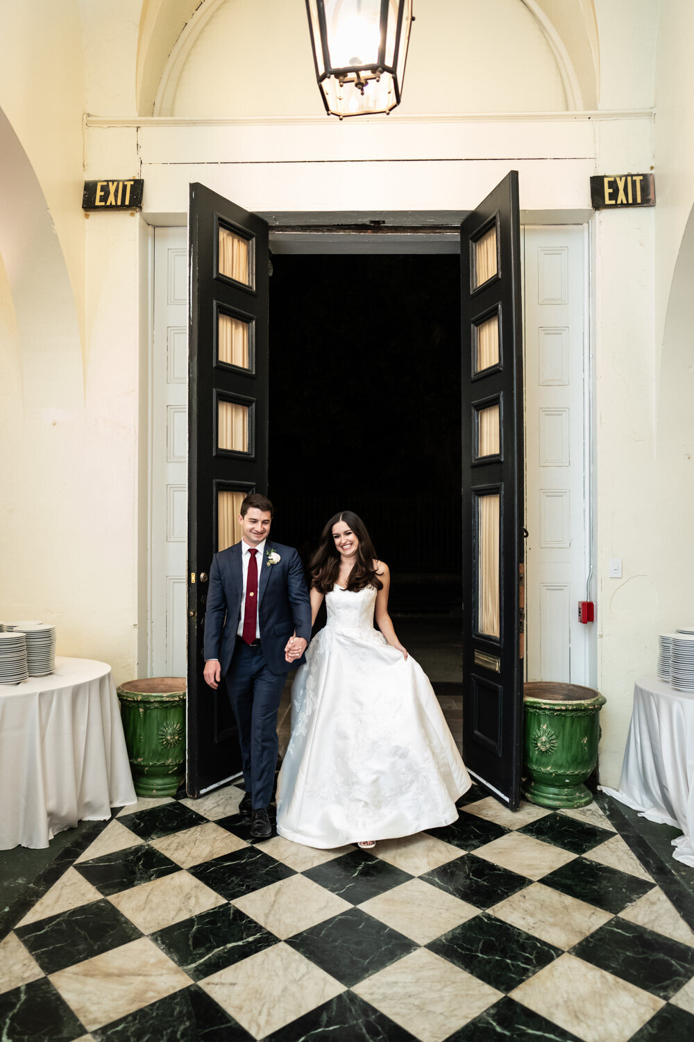 Bride and groom make their entrance at Latrobe's