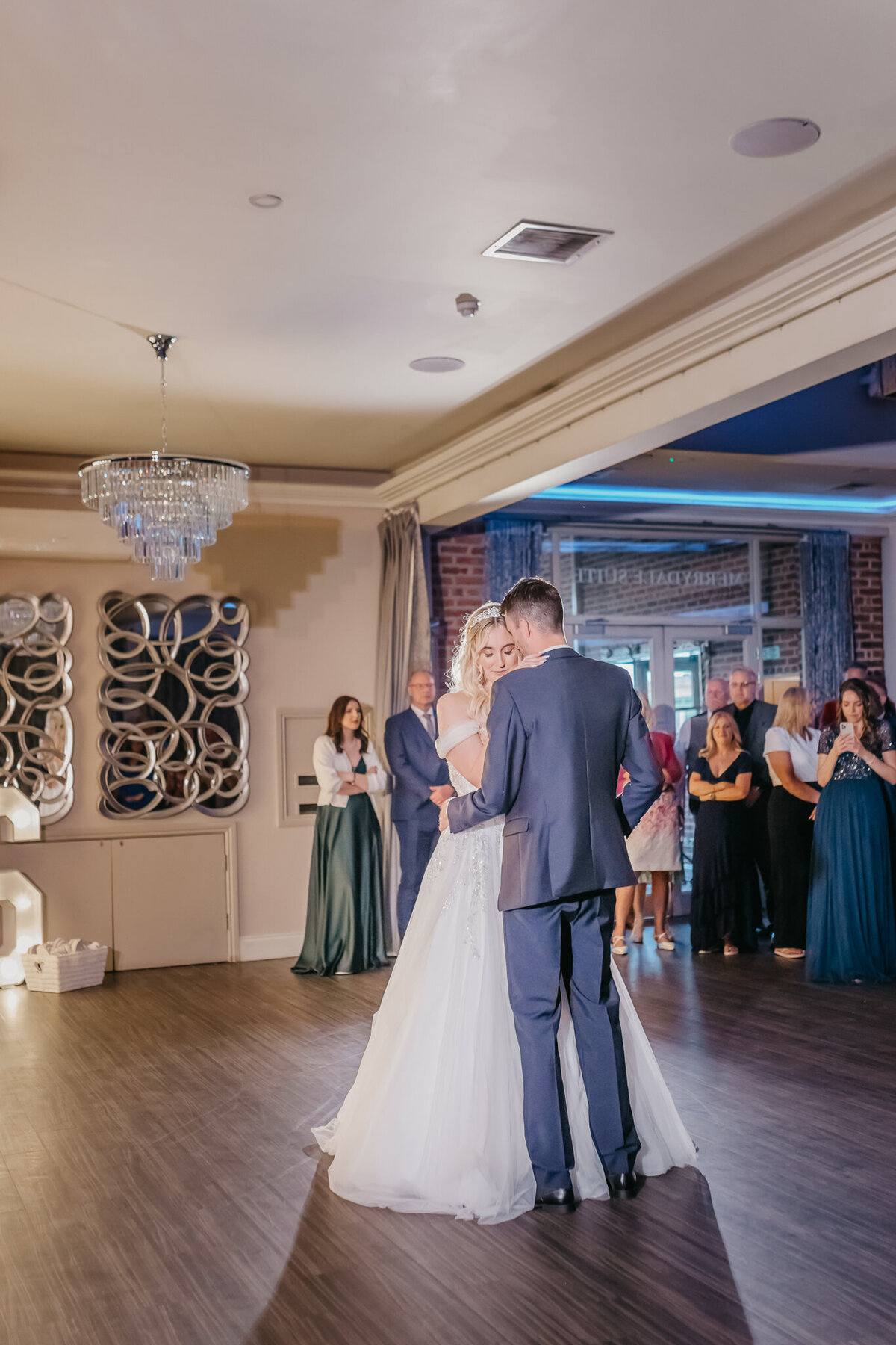 Bride and groom having their first dance