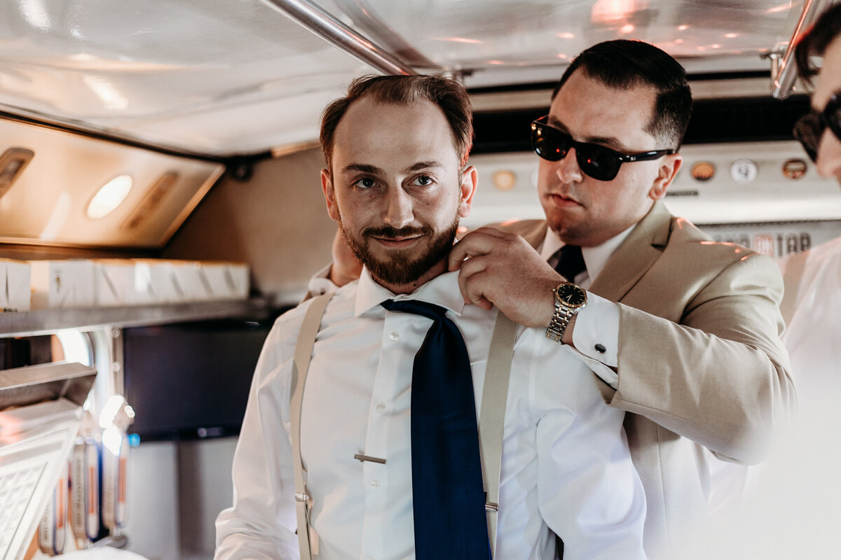 Groom and Groomsman Centerville Indiana