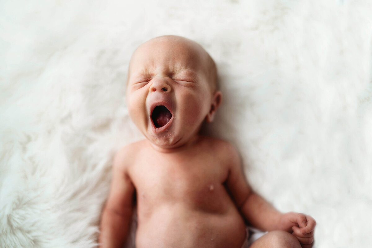 Best Baby Photographer in Charleston, SC poses Infant for Newborn Photoshoot.