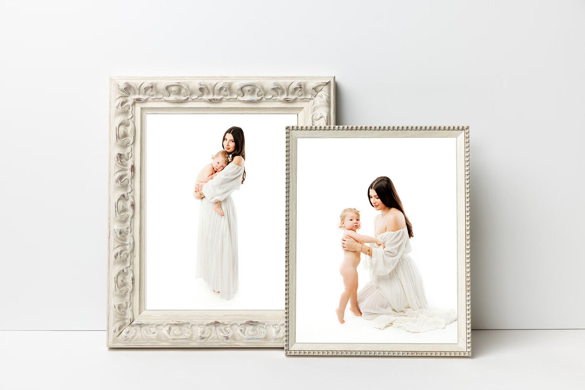 Framed artwork featuring fresno maternity photographer one good shot photography images