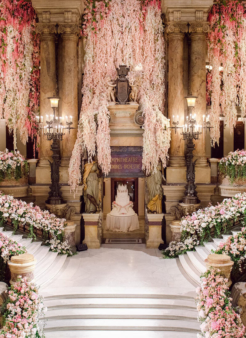 Marie Antoinette Wedding in Paris Opera Garnier Reception by Alejandra Poupel 22