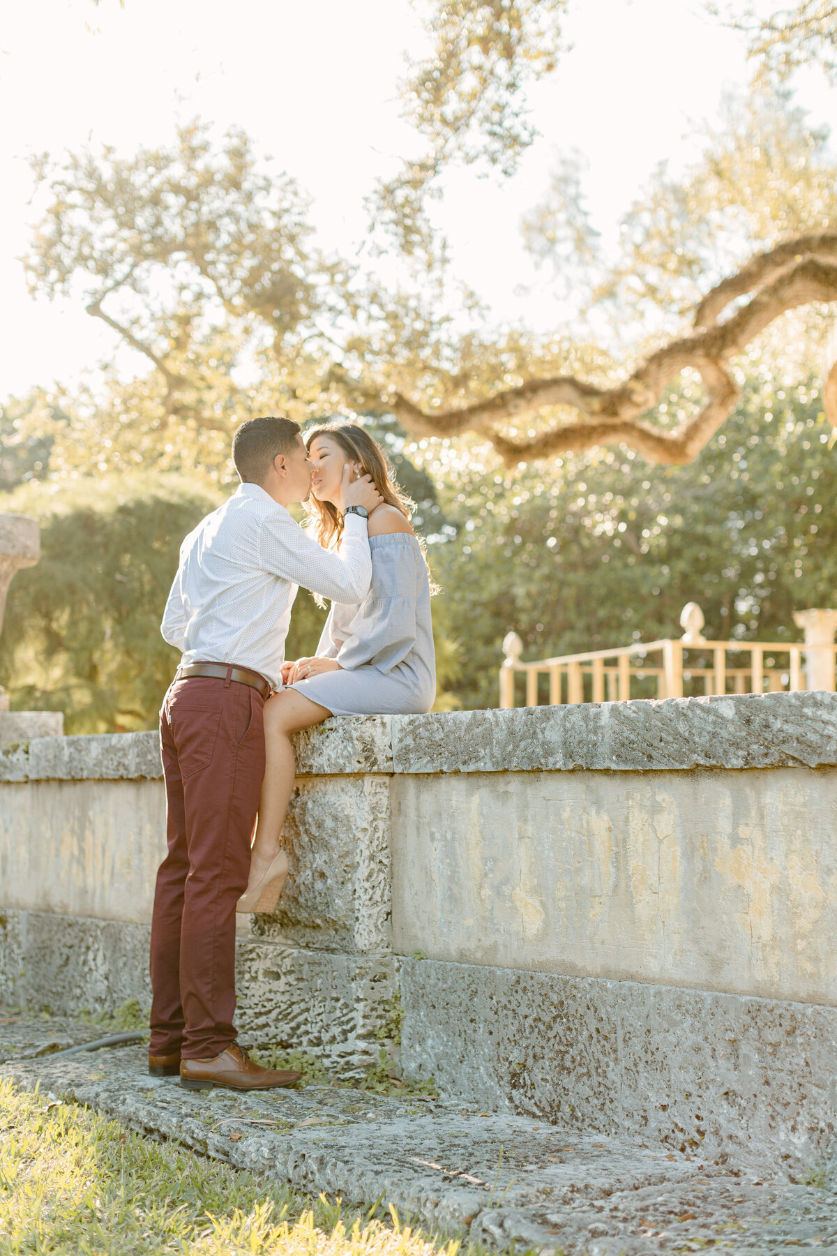 Vizcaya Museum Engagement Photography Session 29