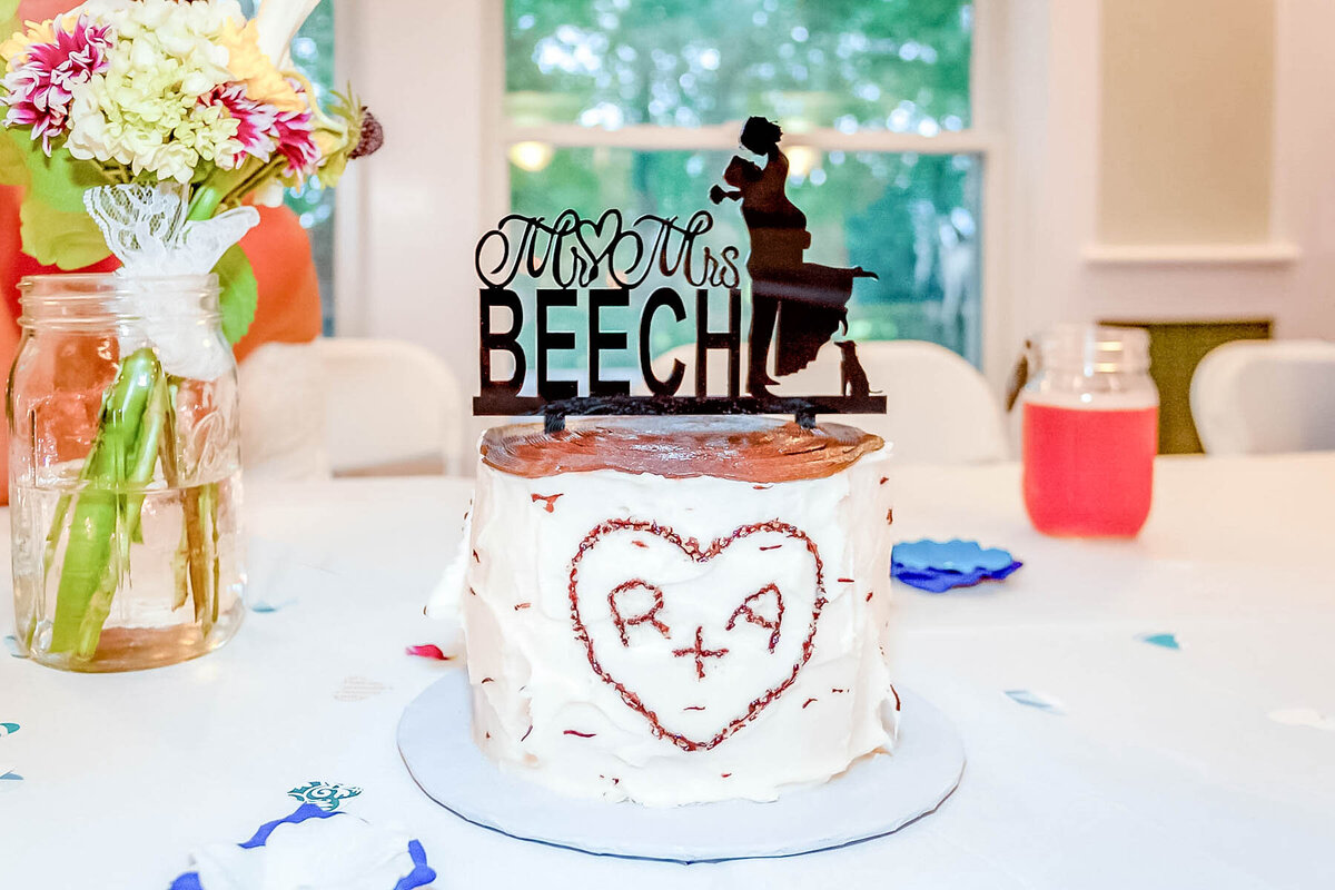Bald Head Island NC Wedding Photography - Anna and Ray - Reception Cake - Wilmington Photographer Team