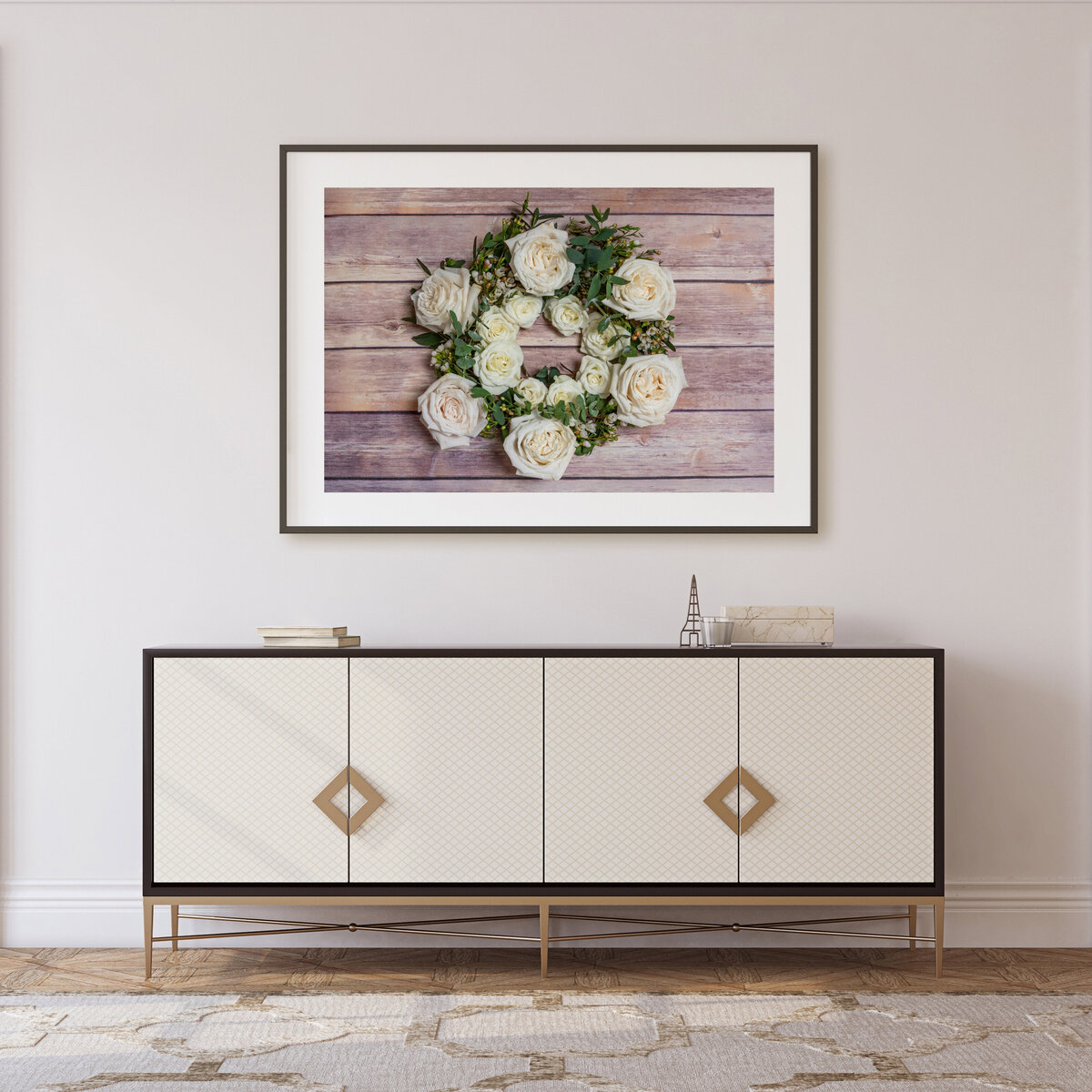 Beige Minimalist Picture Frame Mockup Instagram Post