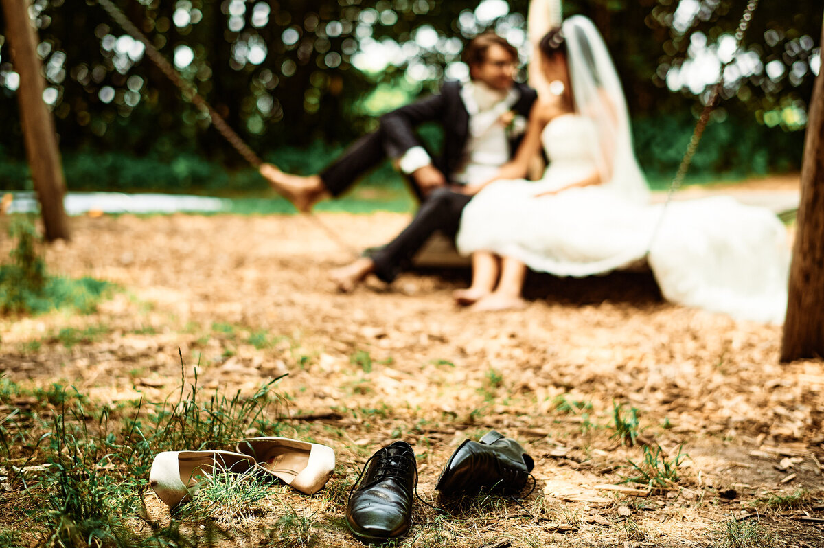 Hochzeitspaar-Barfuss-Brautschuhe