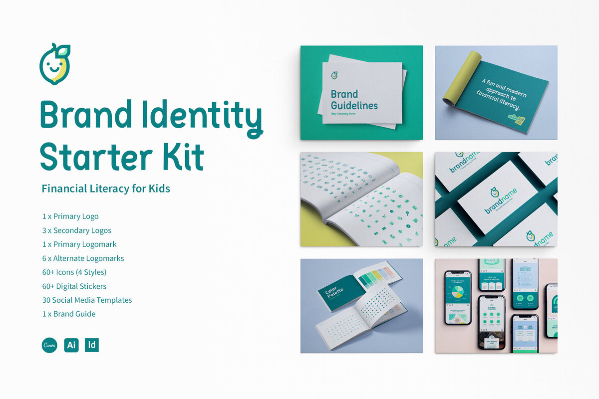 A fully customizable Brand Guide Template now in the shop. Available for InDesign and Canva.