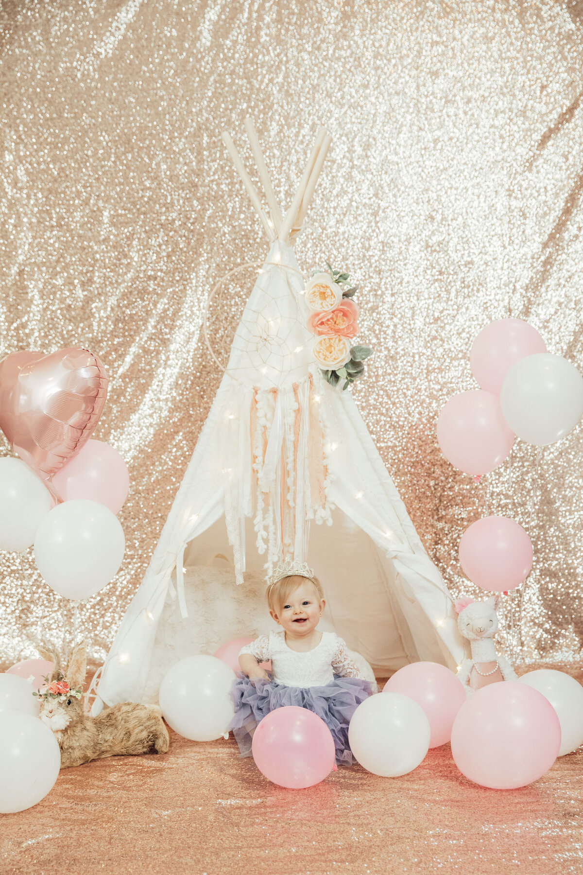First Birthday Photographer | One-year-old celebrating birthday with family and cake | Hunterdon County, New Jersey