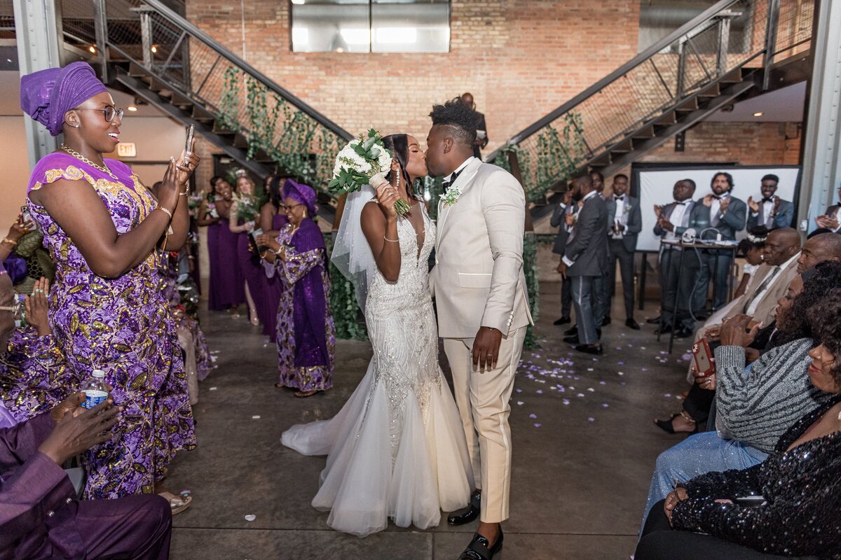 Timeless luxury wedding bride and groom portrait