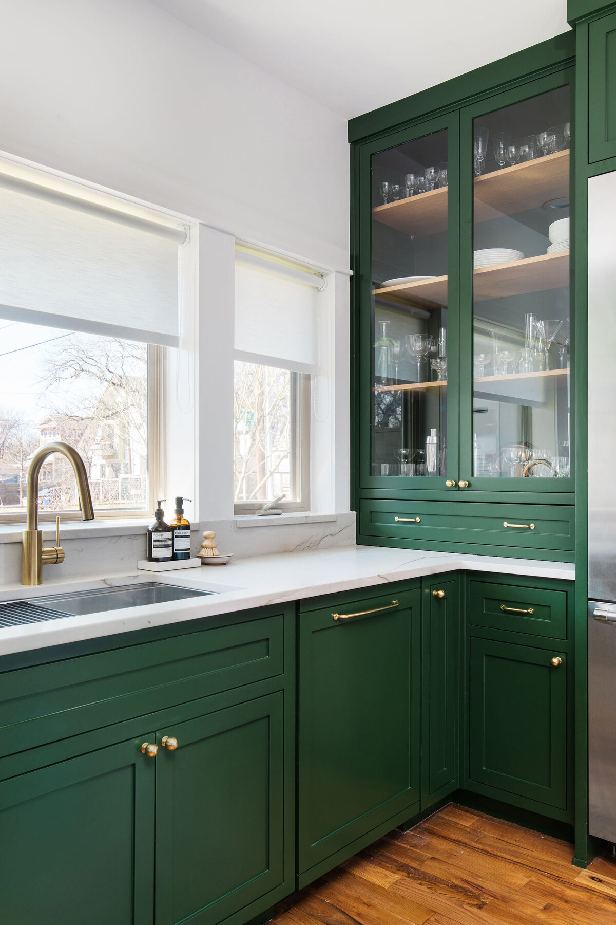 Hello Home Traditional Design Green Inset Cabinets 8