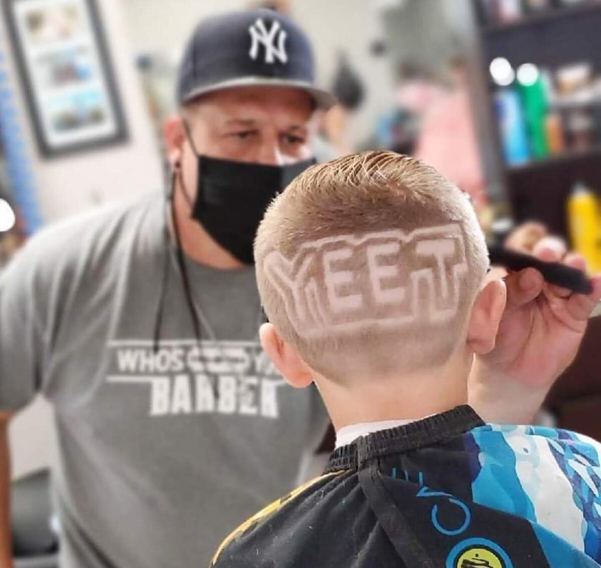 Undercut With Design - Fade Cut for Kids at Whos Your Barber in Venice Fl