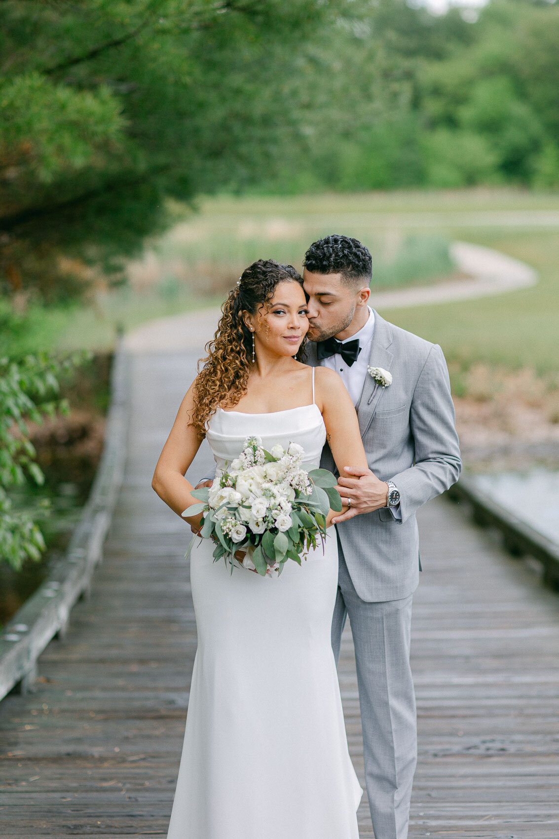 A posed wedding picture. Boston wedding photographer