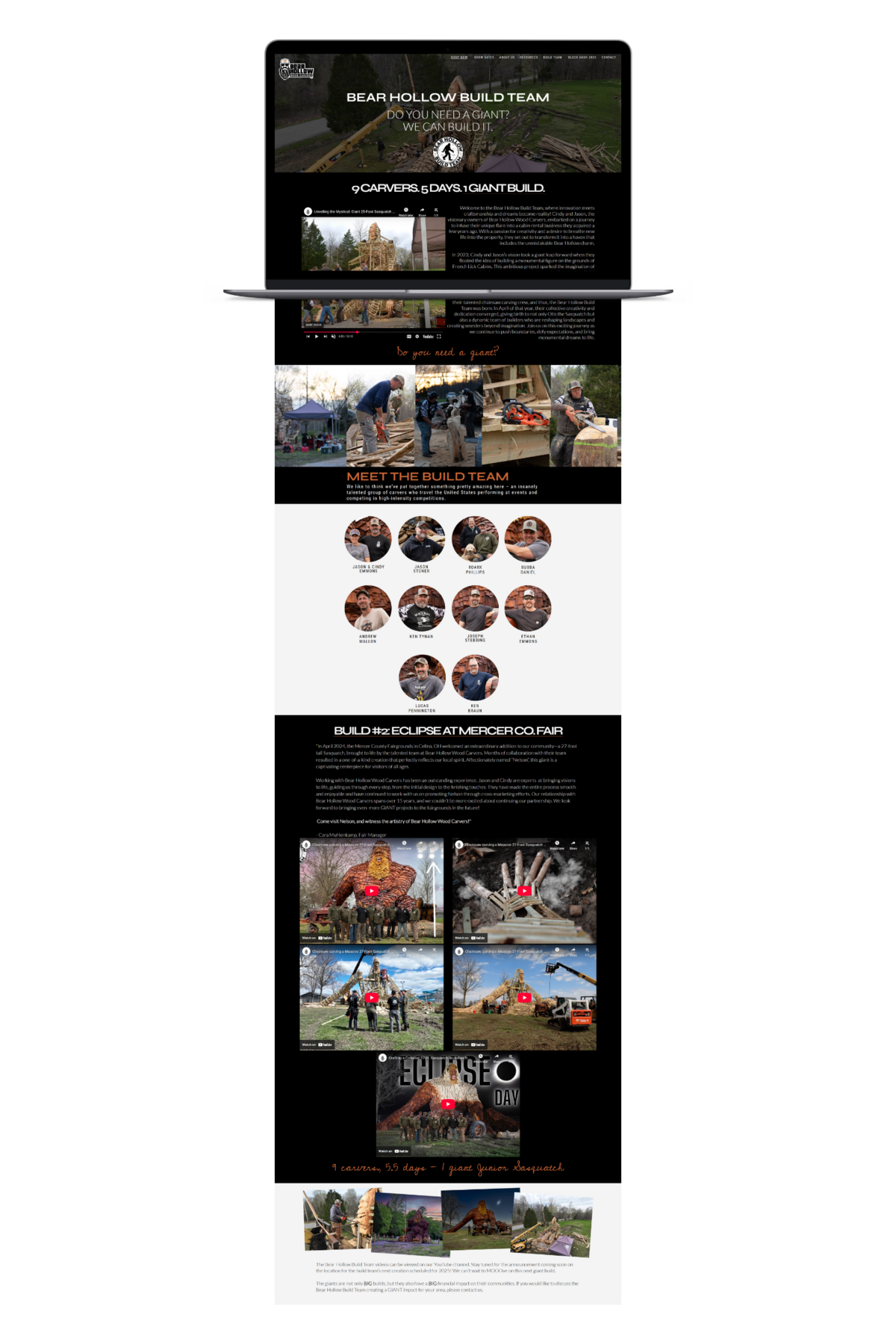 Bear Hollow Wood Carvers Website Project by Multimedia Strategics