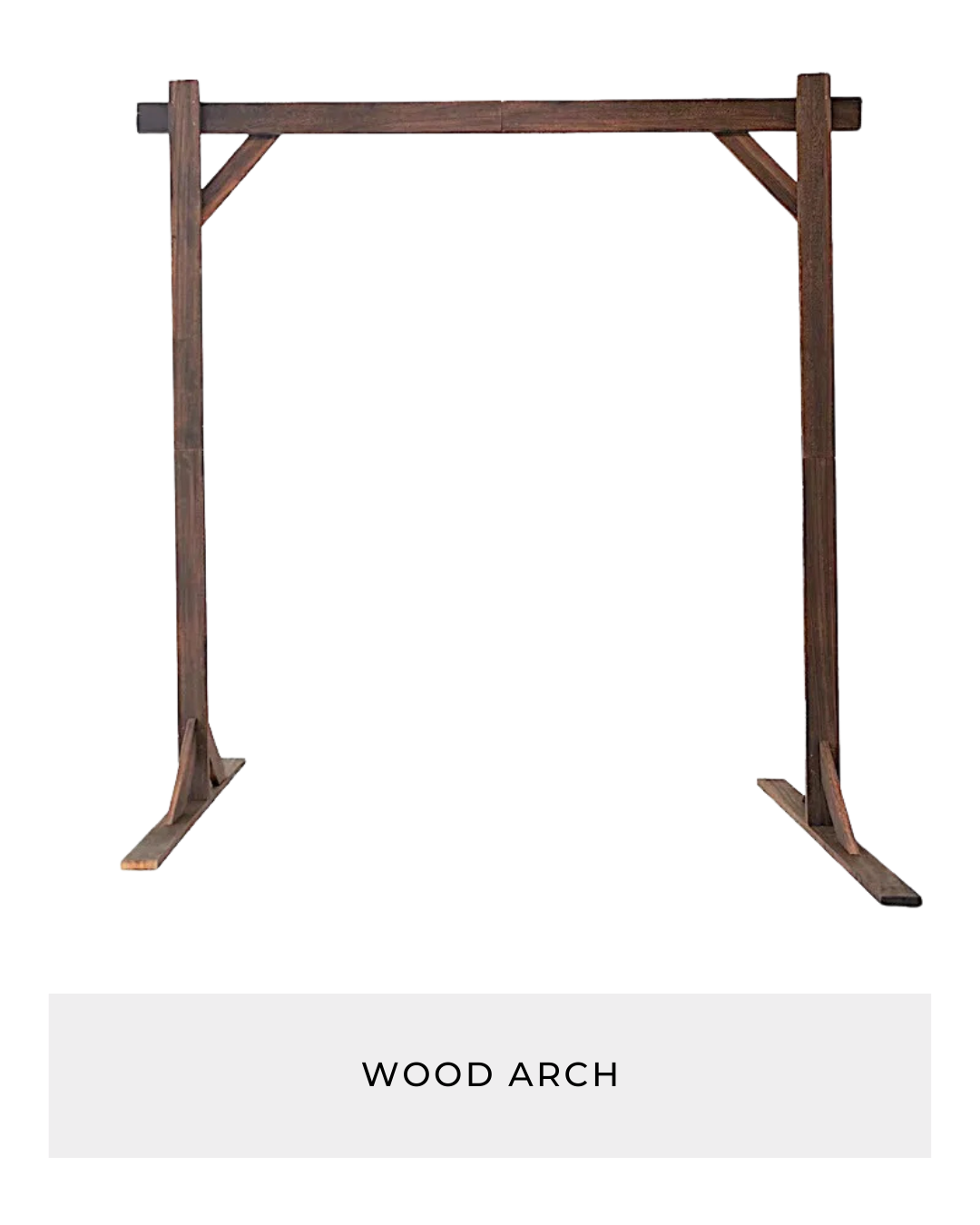Wood arch rental for Fort Worth weddings and special events by Kendra’s Events