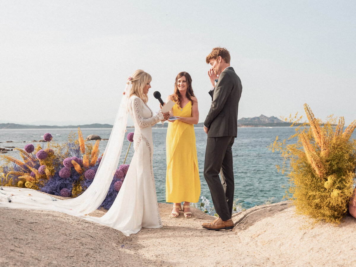Wedding ceremony by the ocean