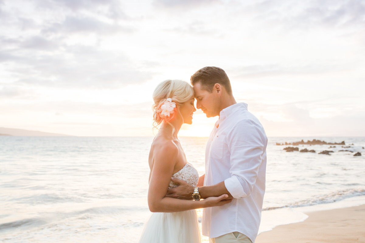 maui wedding vow renewal on the beach in Hawaii.
