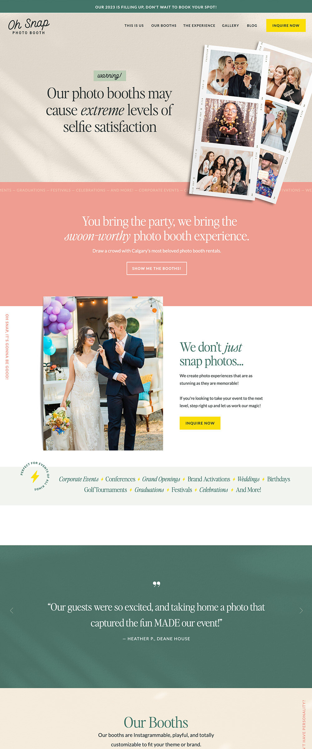 Showit-Website-for-Event-Rentals_Oh-Snap-Photo-Booth_Home