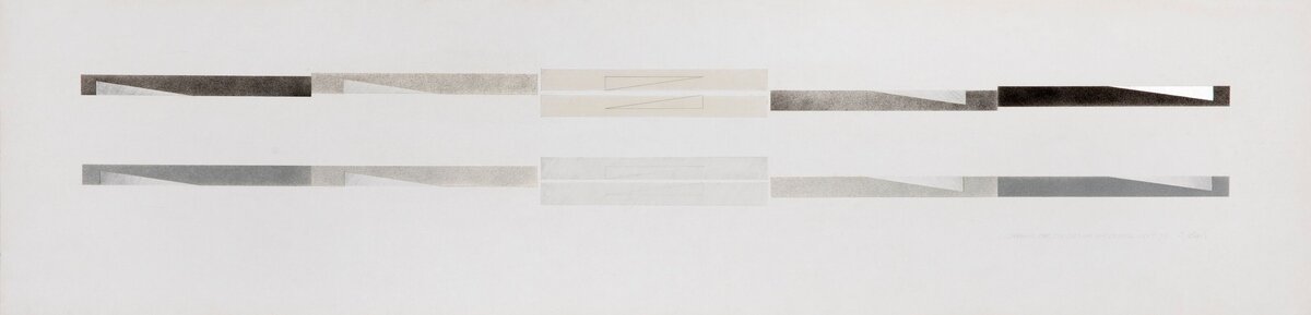 Drawing for Six Section Horizontal 3, 1970 Mixed media on paper 27 x 103 cm_11zon