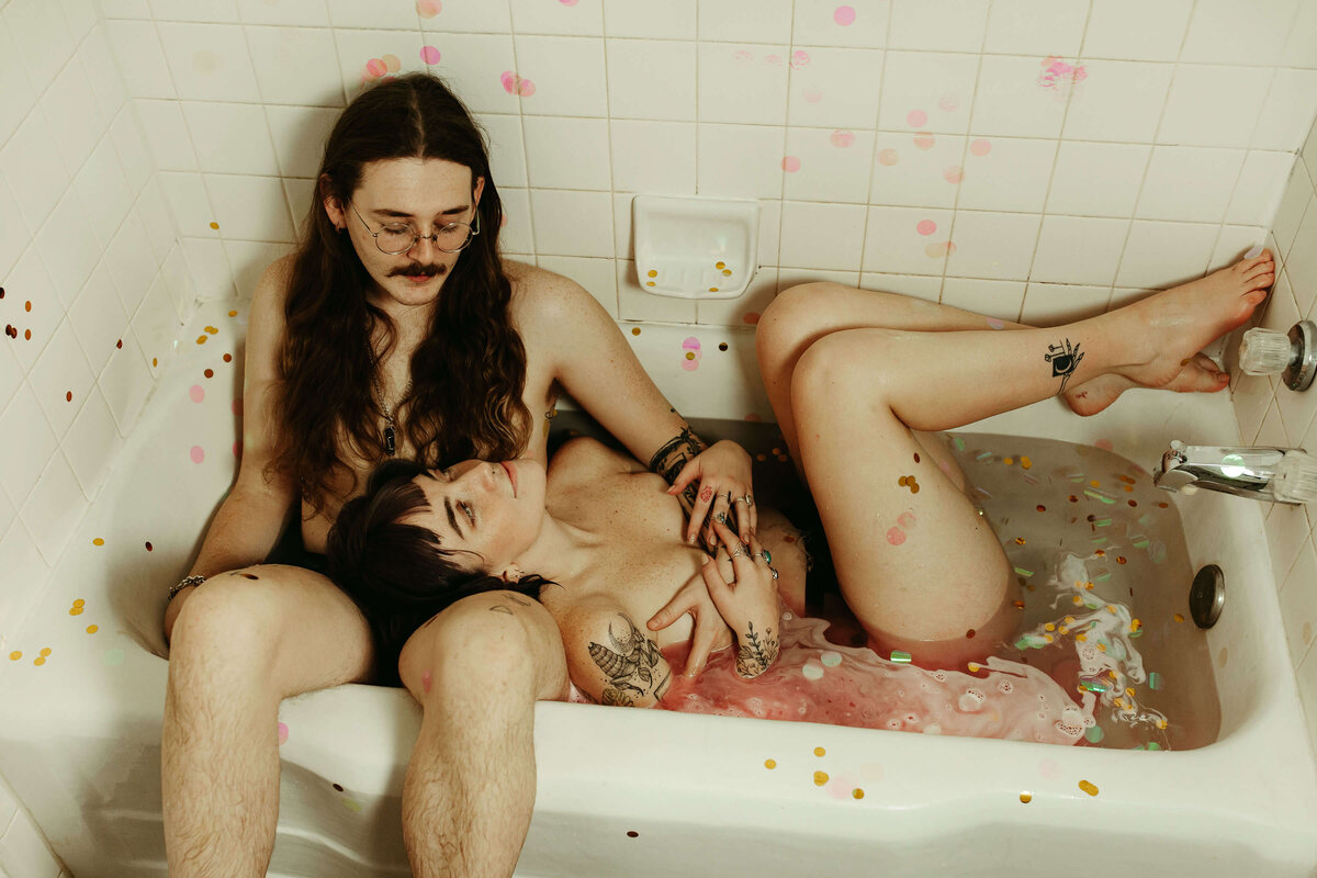 Couple in the bathtub together