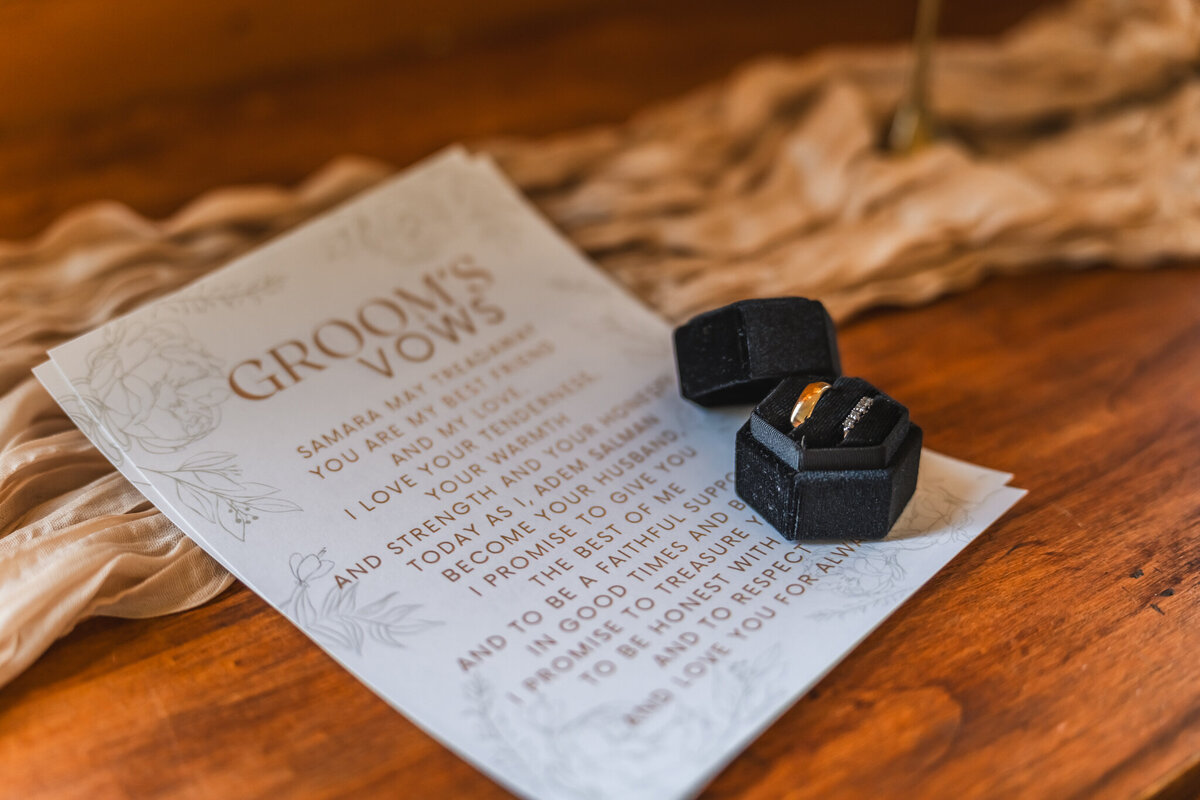 Couple exchanging vows in small wedding venue NZ