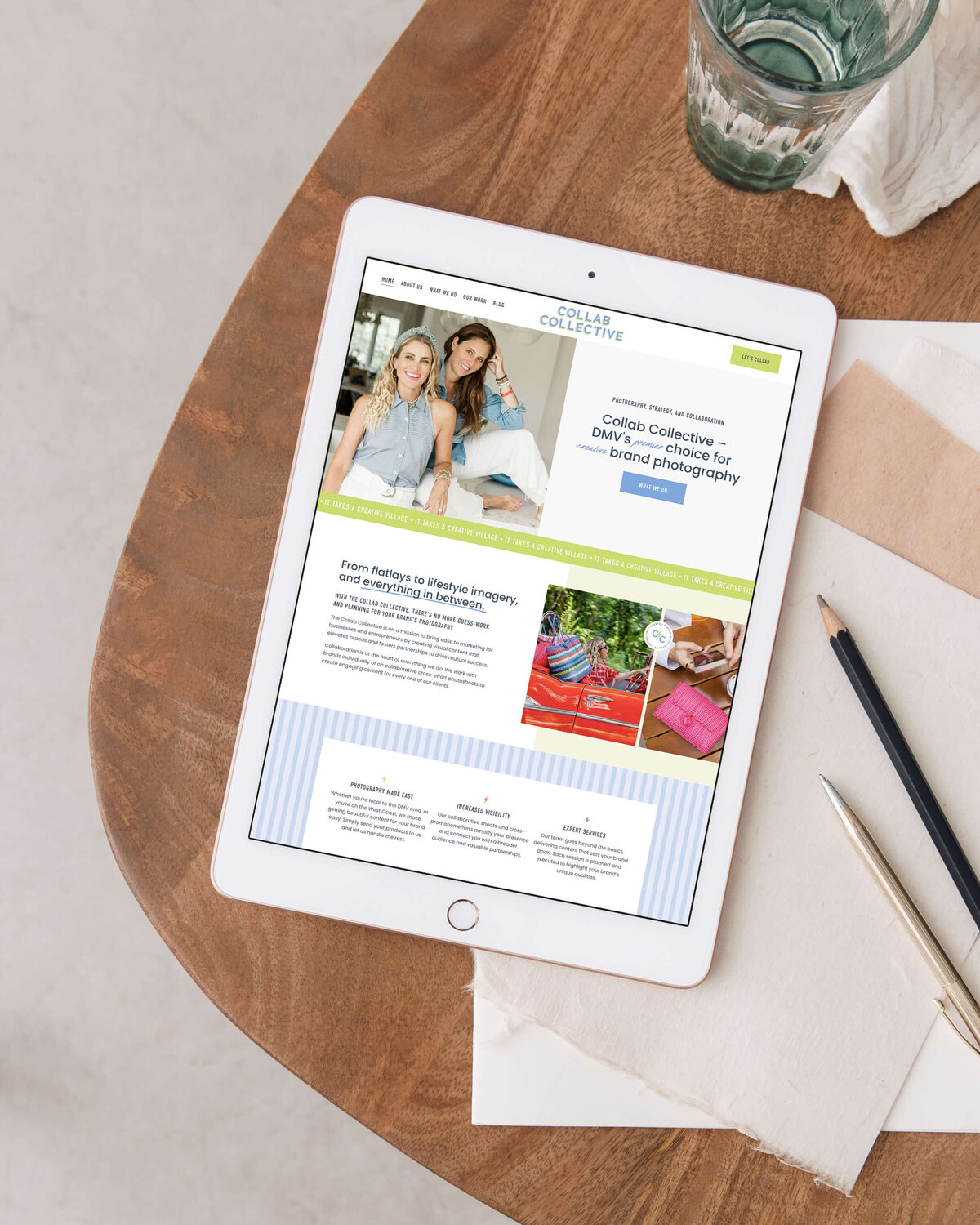 brand photography website design featuring a bright and modern aesthetic for creative entrepreneurs