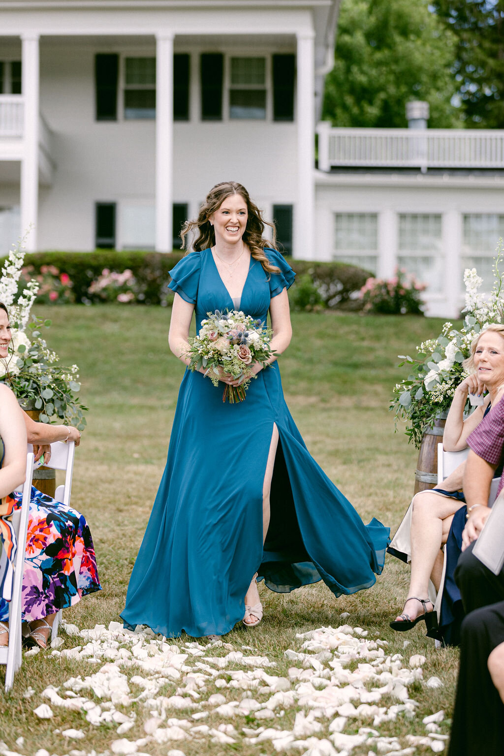 bridesmaid-outdoor-wedding-ceremony-upstate
