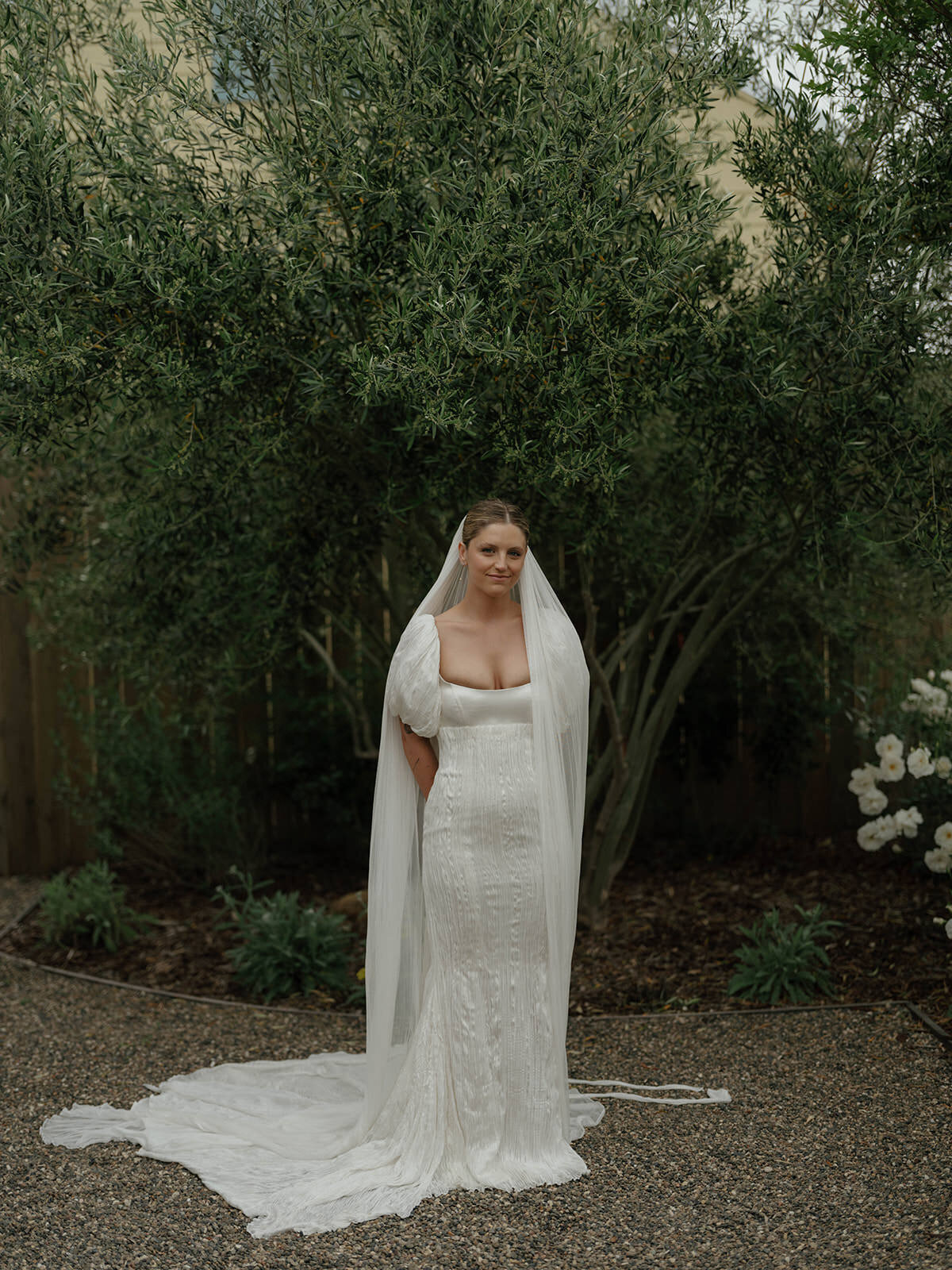 Retro motel chic wedding ceremony at Bodega Los Alamos - 22