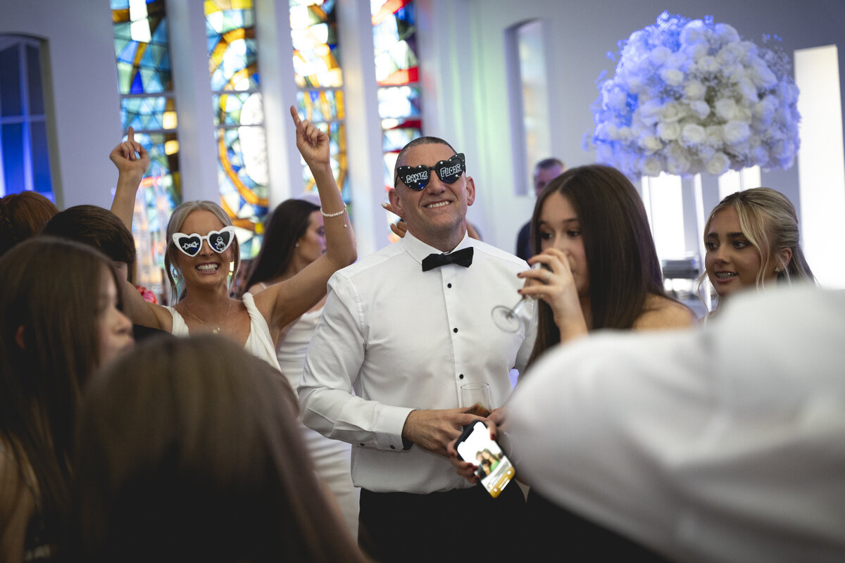 Guests dancing
