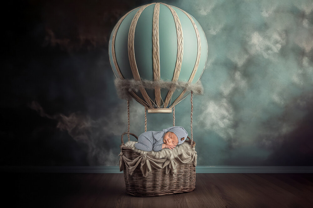 Hot Air Balloon newborn portrait