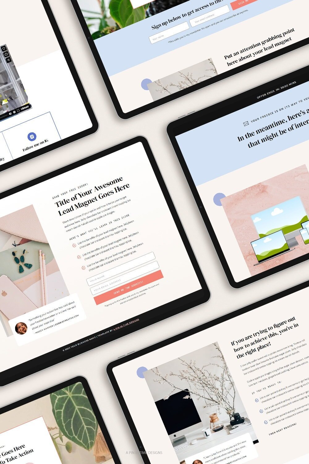 Freebie Funnel Templates KIt | Showit Templates