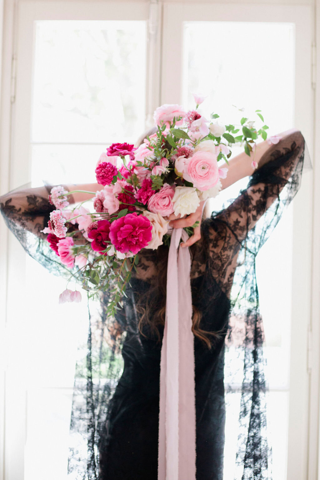 Lake Como pink wedding inspired by Dior Veronique Lorre wedding designer and florist5