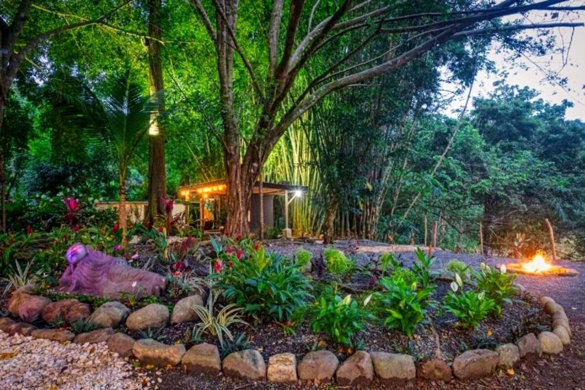 retreat center in costa rica at night 
