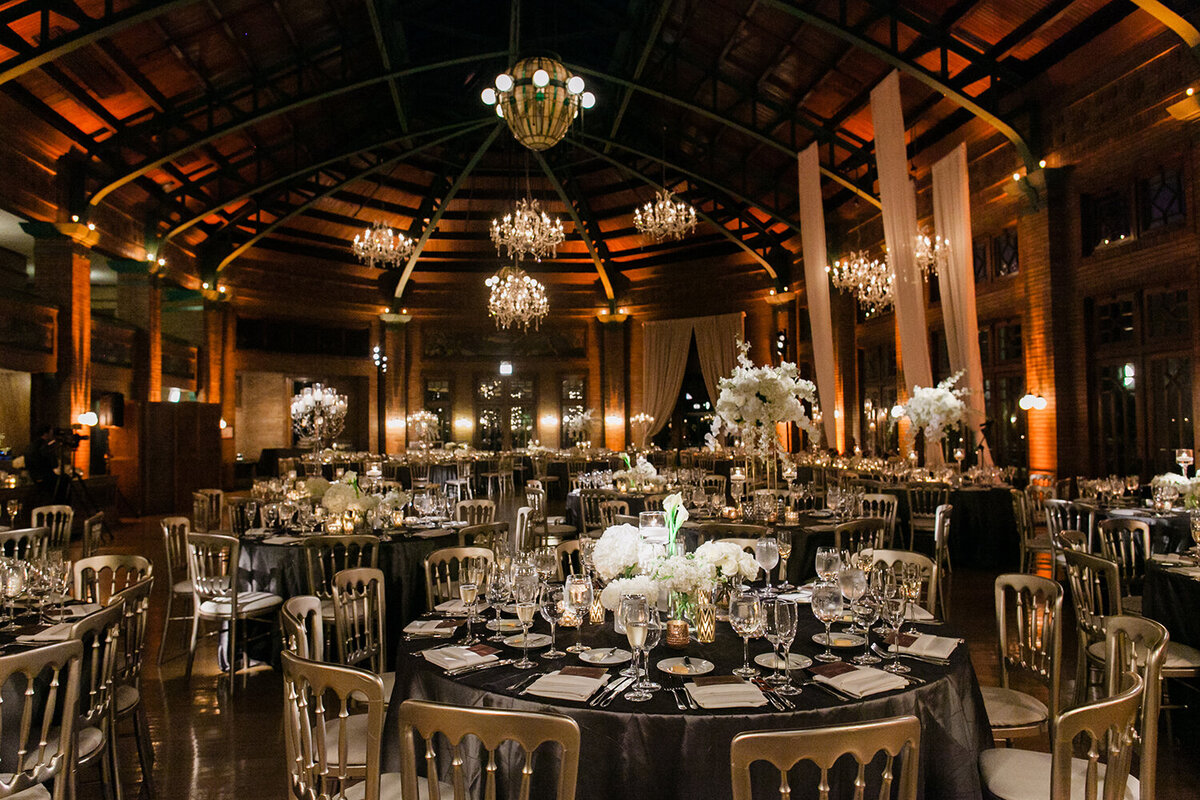 A glamorous wedding reception at Cafe Brauer in Chicago