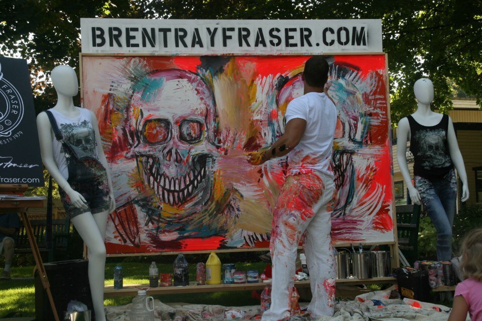 Brent Ray Fraser Cranberry Festival Live Skull Painting 2012_12