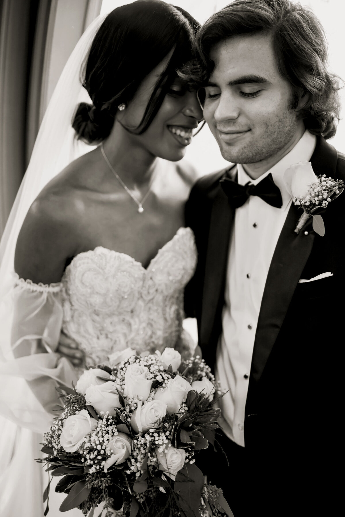 an elegant image of the bride and groom