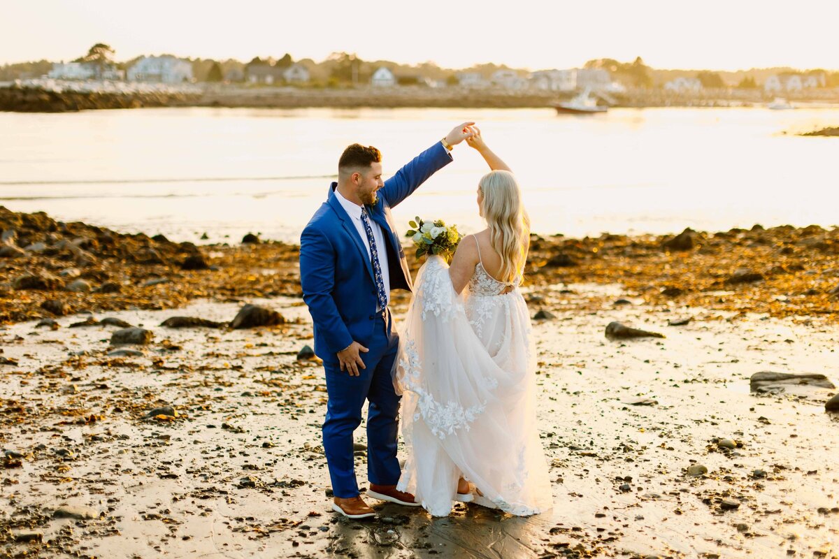 rye new hampshire beach bridal portraits