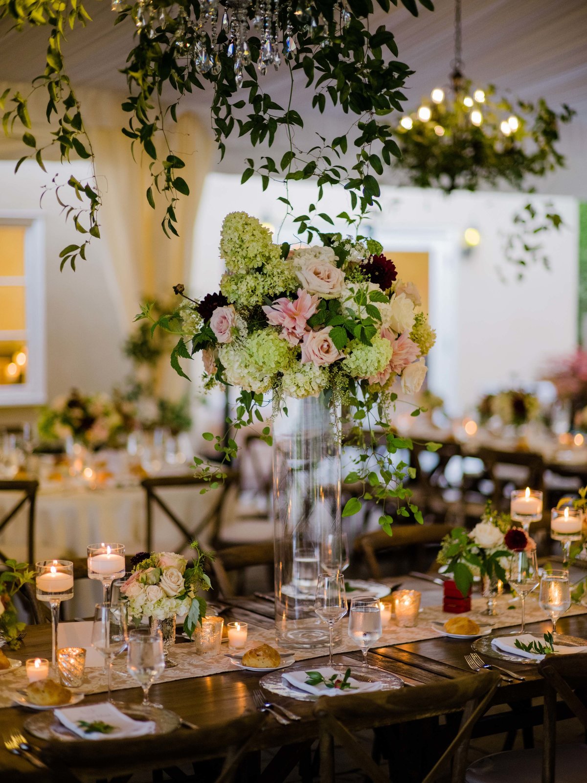 Flora Nova design created this summer garden wedding using hundreds of Cafe au lait Dahlias, one of our favorite flowers.