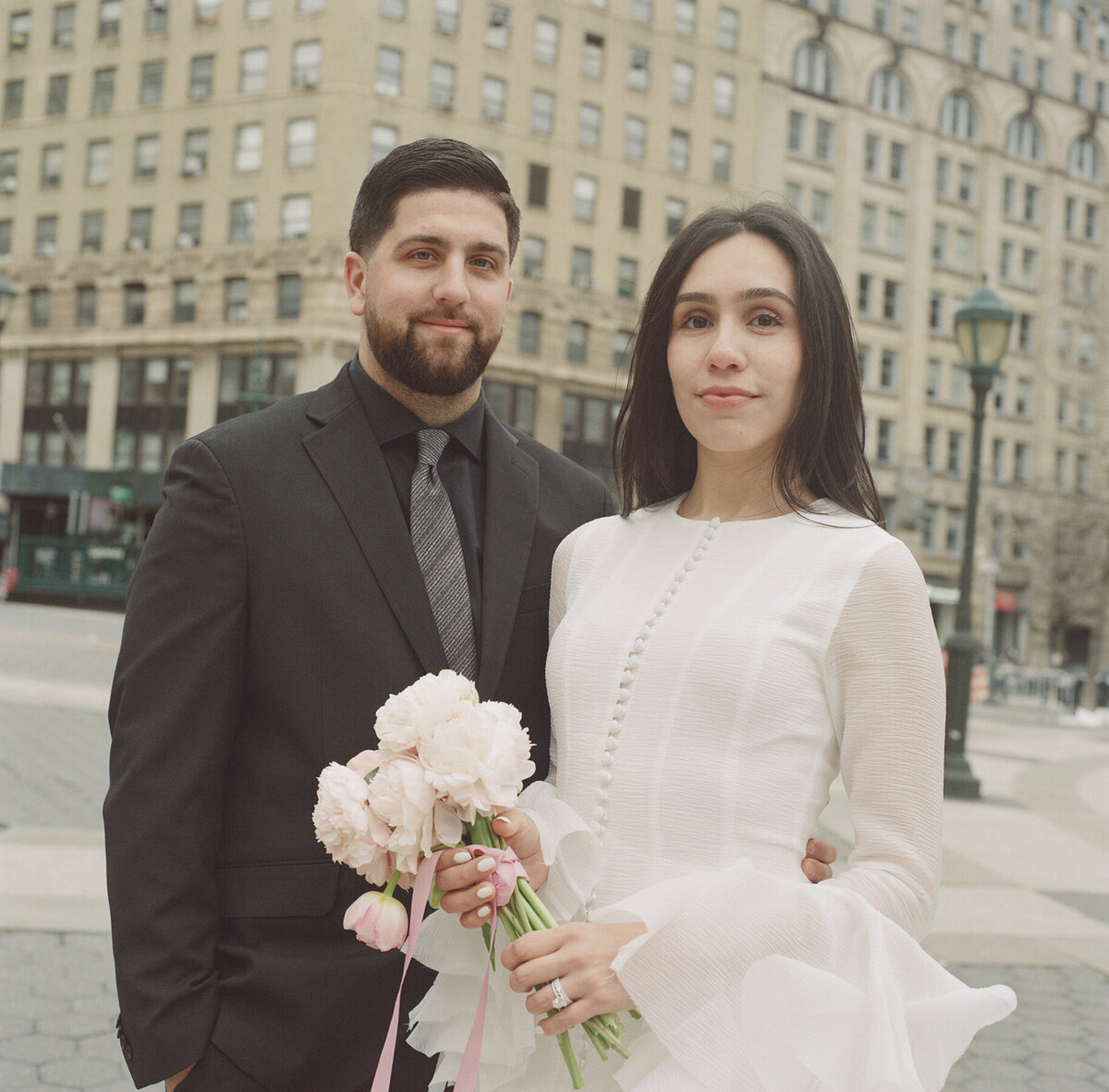 nyc analog portrait photographer, nyc elopement photography, film photographer in nyc, new york city analog photography