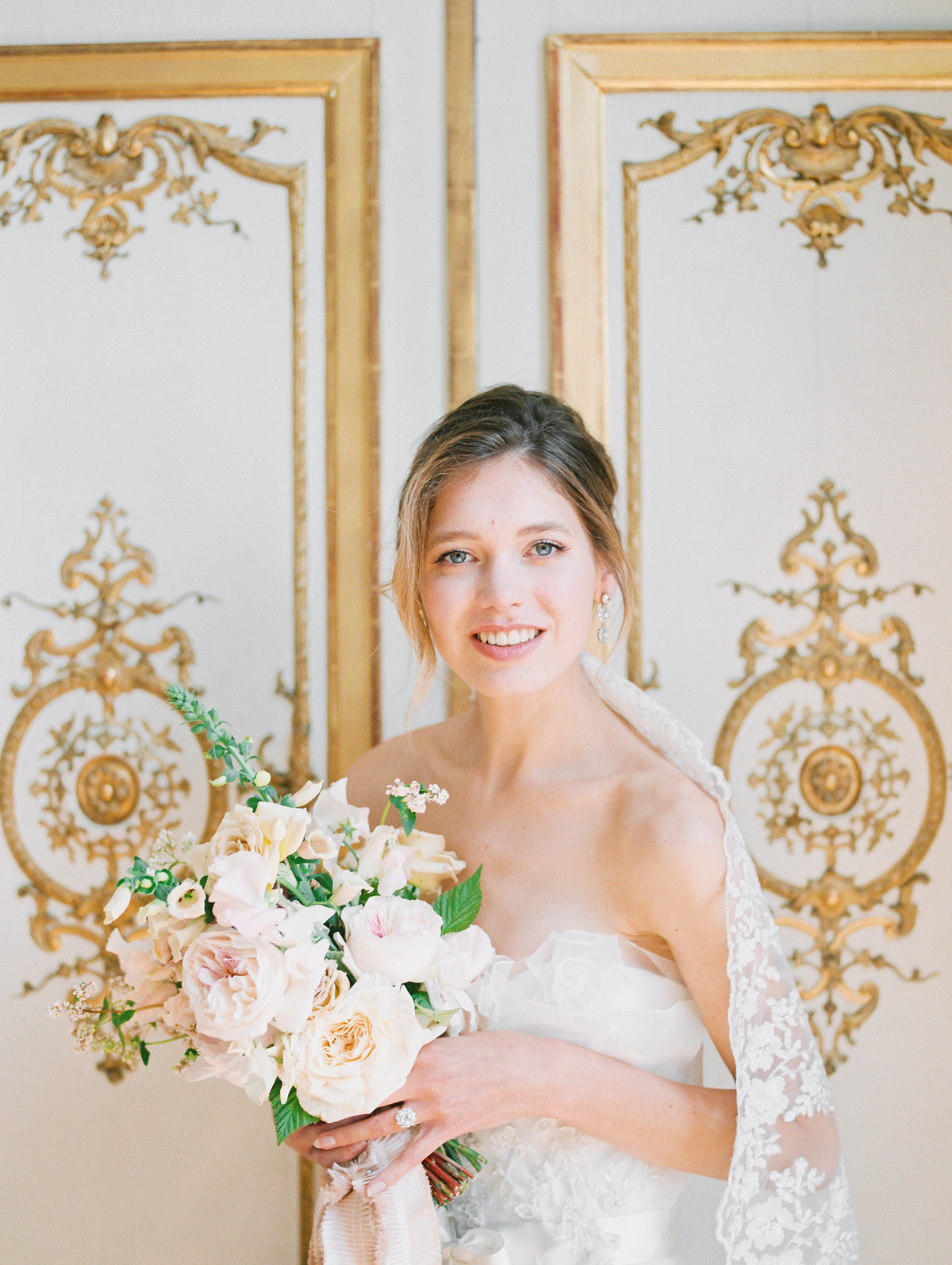 Bride and Groom-Parisian Wedding at Hotel D'Evreux