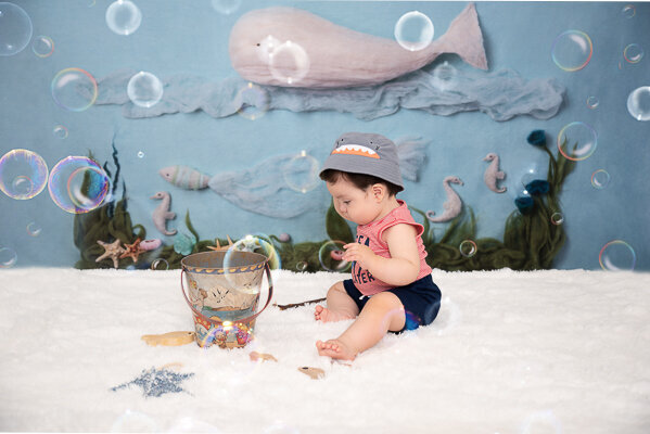 East Brunswick NJ Baby Photographer First Birthday Fishing and Whale