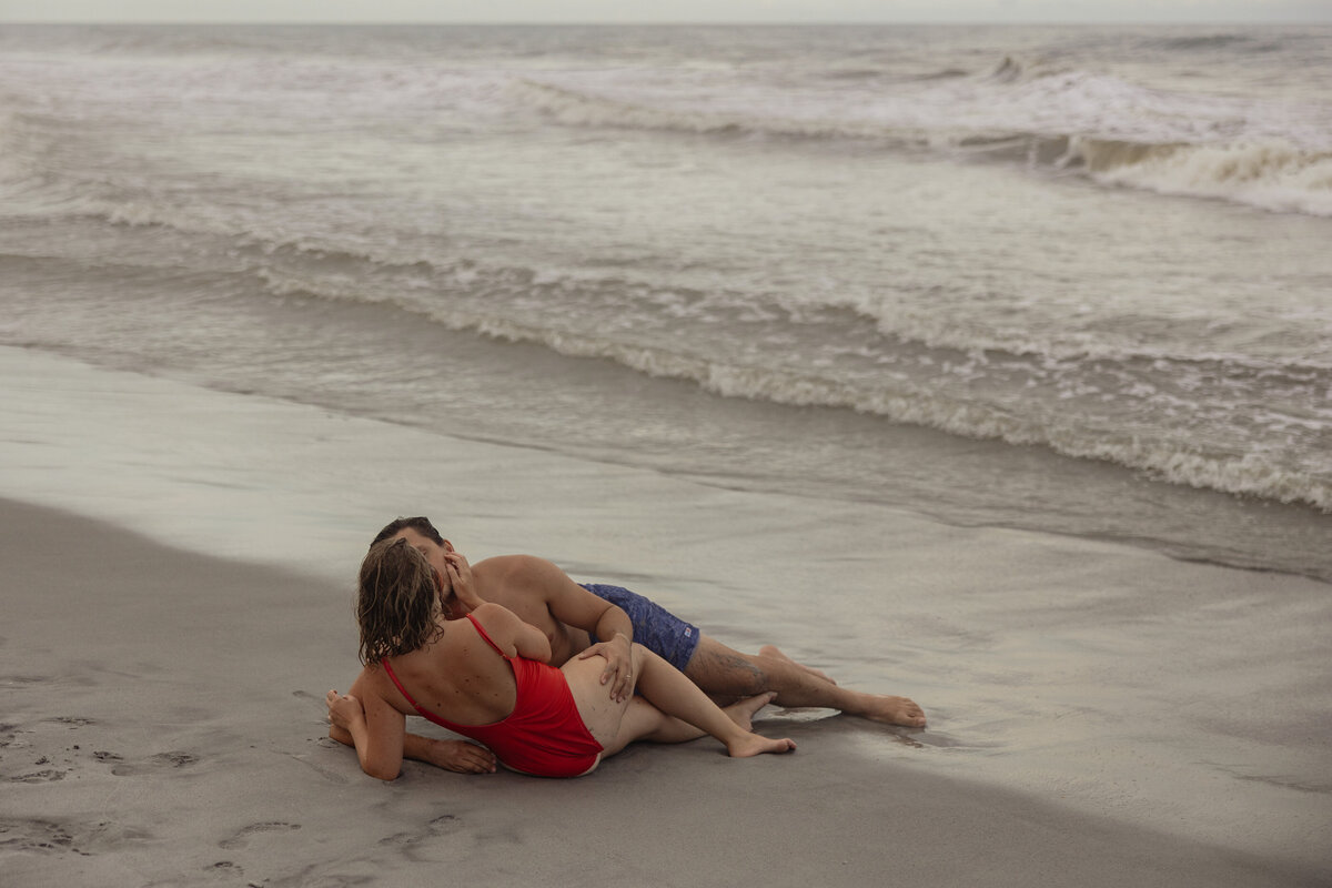 couples beach session st augustine florida