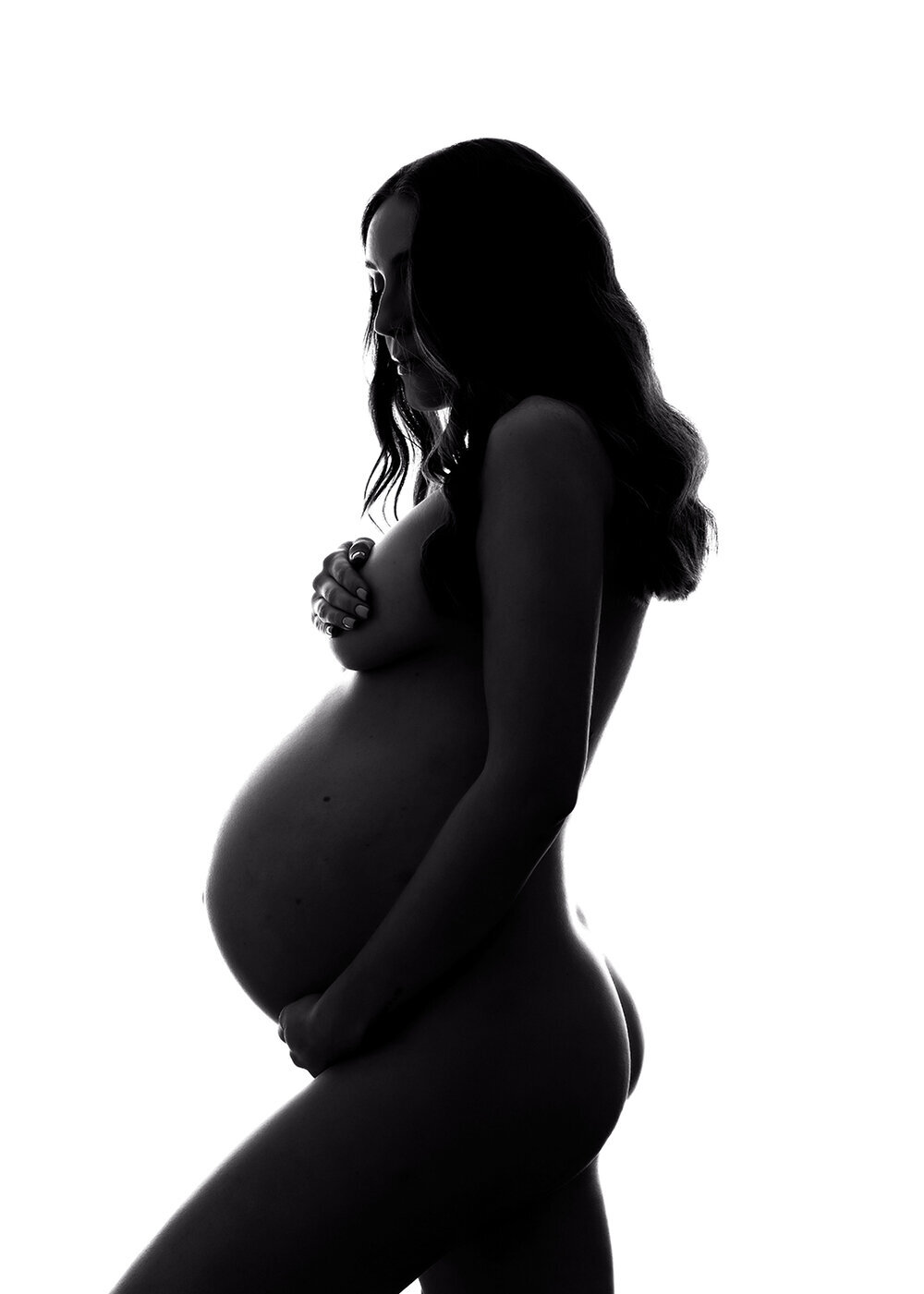 MATERNITY_PREGNANTWOMAN_BLACKANDWHITESILOUETTENAKED