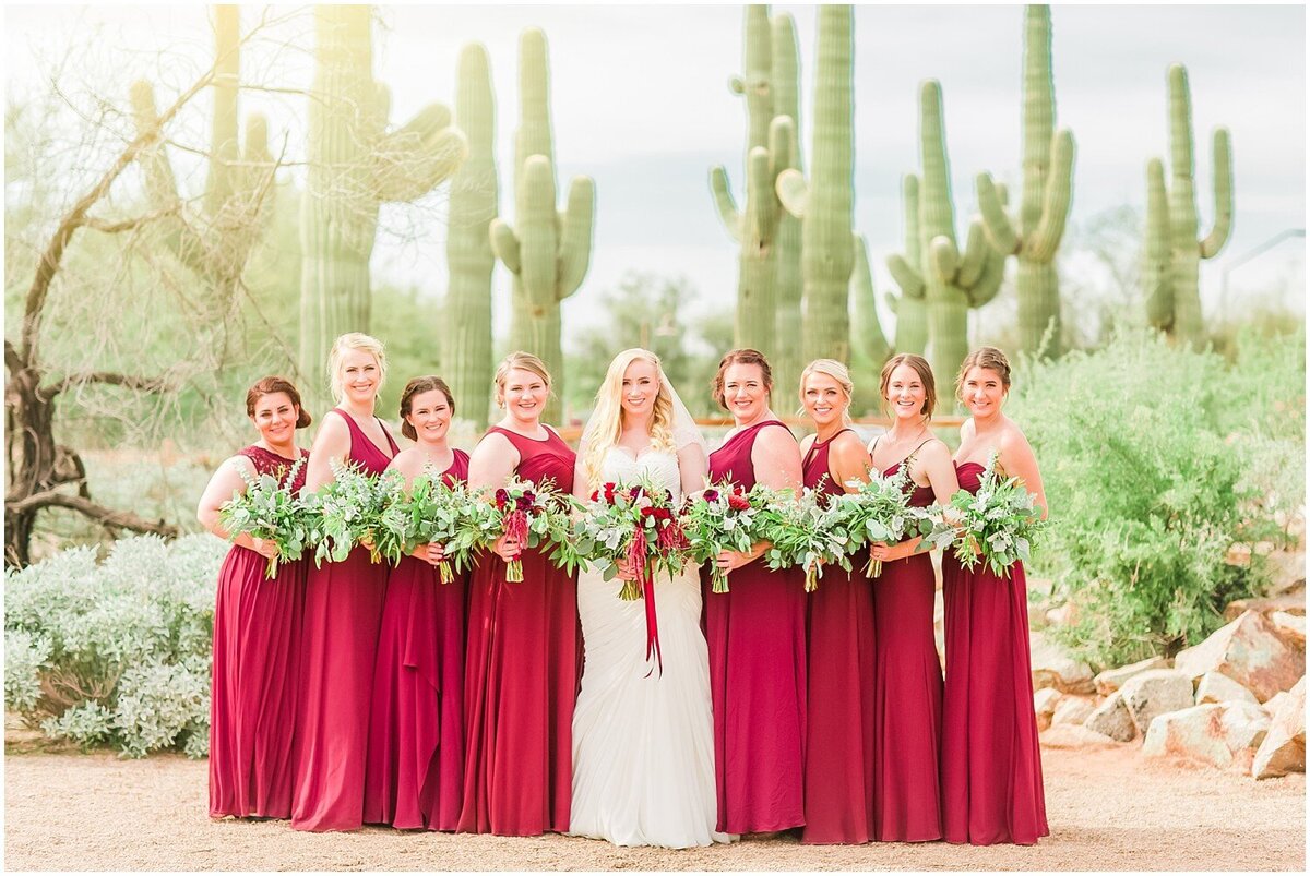 bride tribe in gowns
