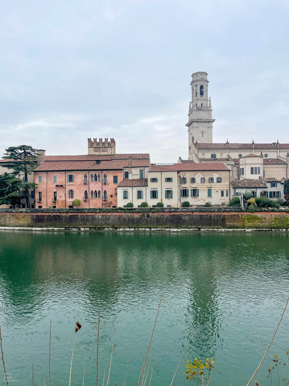 Verona cityscape with the Adige river in the foreground